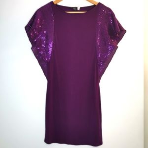 A|X Armani Exchange sequin purple dress party sexy